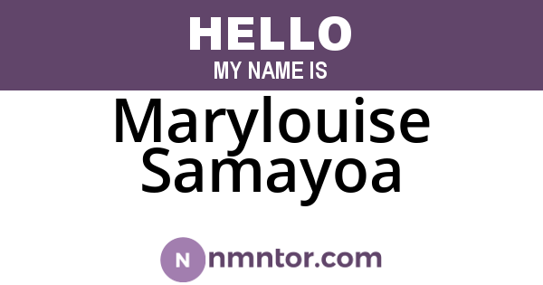 Marylouise Samayoa