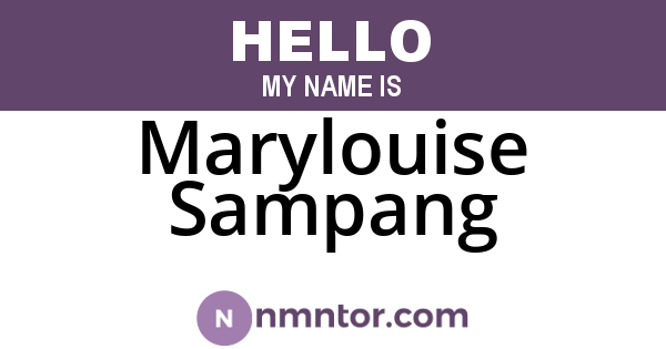 Marylouise Sampang