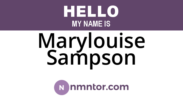 Marylouise Sampson