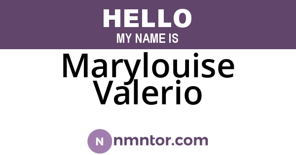 Marylouise Valerio