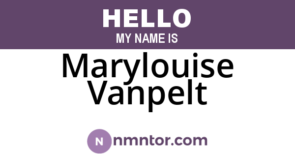 Marylouise Vanpelt
