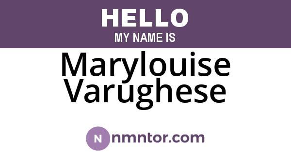 Marylouise Varughese