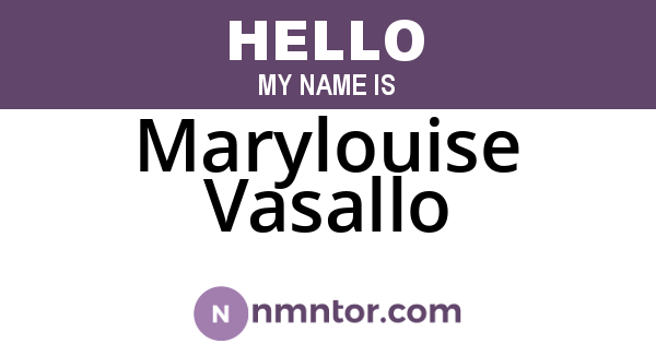 Marylouise Vasallo