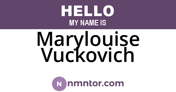 Marylouise Vuckovich