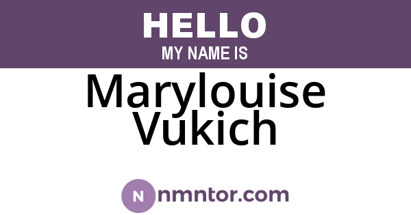 Marylouise Vukich