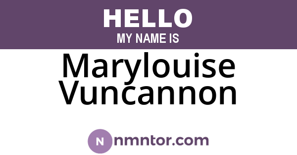 Marylouise Vuncannon