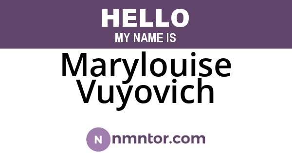Marylouise Vuyovich