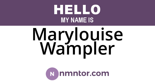 Marylouise Wampler
