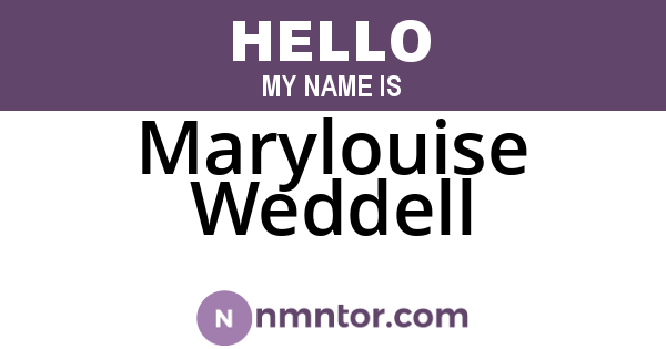 Marylouise Weddell