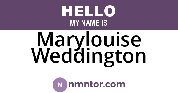 Marylouise Weddington