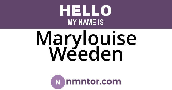 Marylouise Weeden