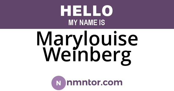 Marylouise Weinberg