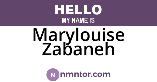 Marylouise Zabaneh