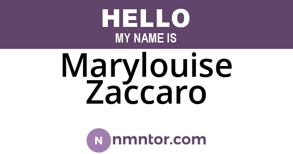 Marylouise Zaccaro