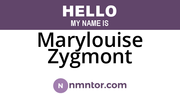 Marylouise Zygmont