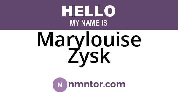 Marylouise Zysk