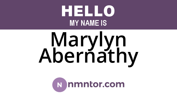 Marylyn Abernathy