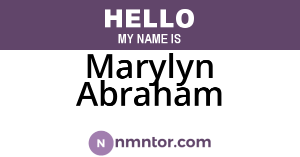 Marylyn Abraham