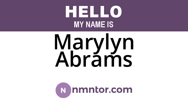 Marylyn Abrams