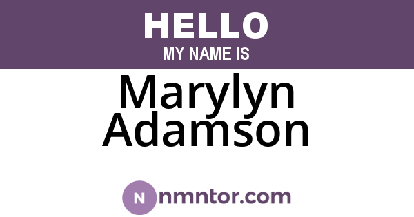 Marylyn Adamson