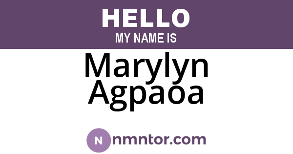 Marylyn Agpaoa