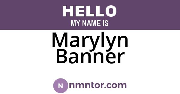 Marylyn Banner