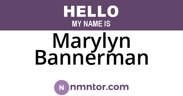 Marylyn Bannerman