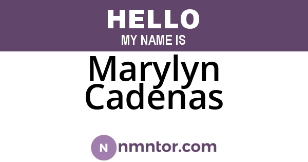 Marylyn Cadenas