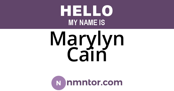 Marylyn Cain