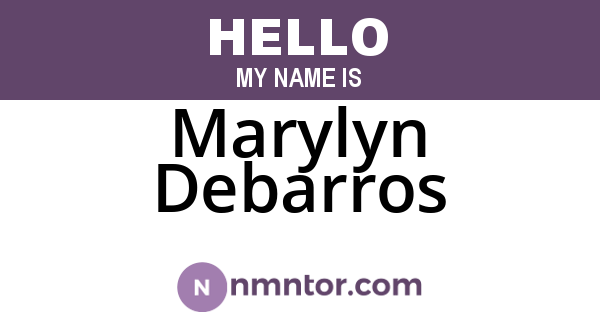 Marylyn Debarros