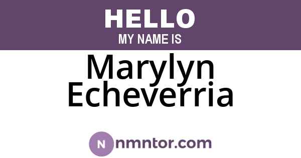 Marylyn Echeverria