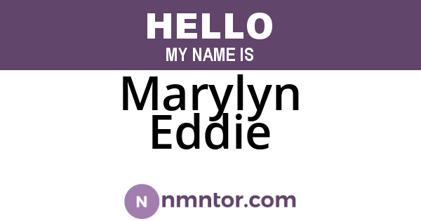 Marylyn Eddie