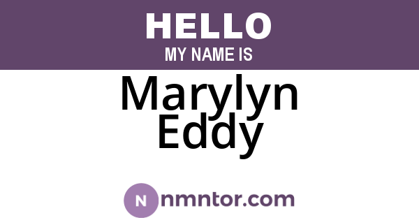 Marylyn Eddy