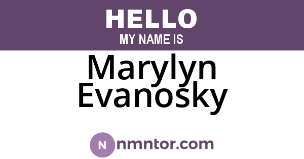 Marylyn Evanosky