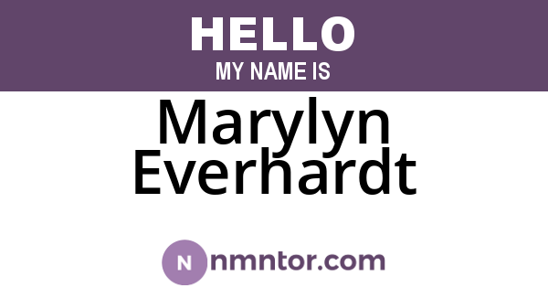 Marylyn Everhardt