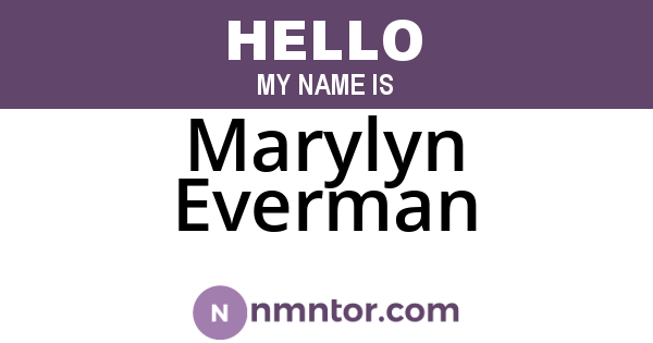 Marylyn Everman