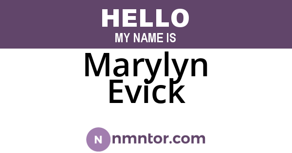 Marylyn Evick