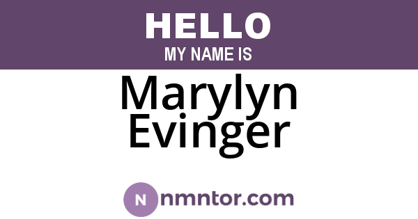 Marylyn Evinger