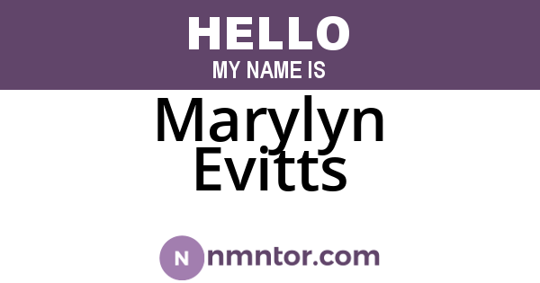 Marylyn Evitts