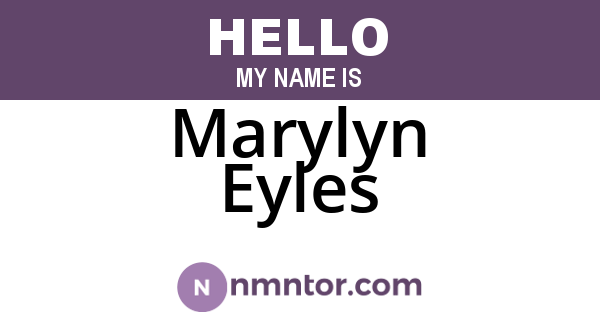 Marylyn Eyles