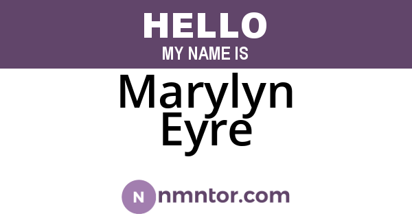 Marylyn Eyre