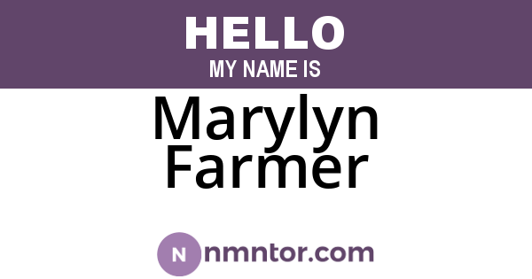 Marylyn Farmer