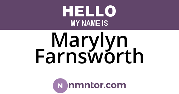 Marylyn Farnsworth