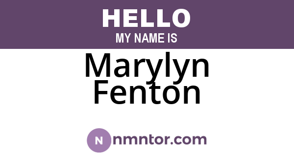 Marylyn Fenton