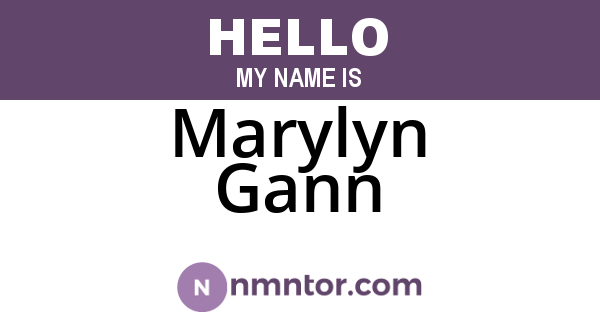 Marylyn Gann