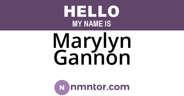 Marylyn Gannon