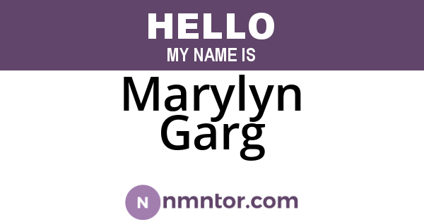 Marylyn Garg