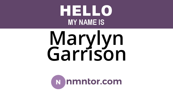 Marylyn Garrison