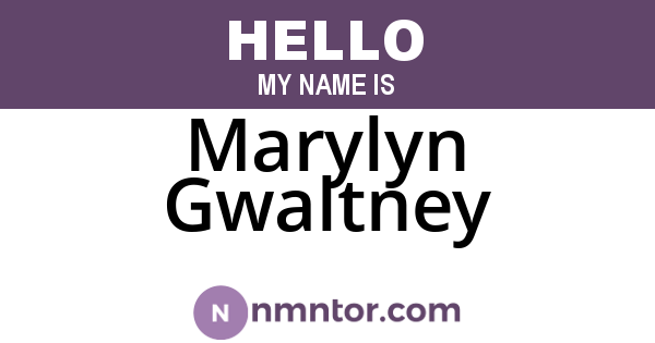 Marylyn Gwaltney