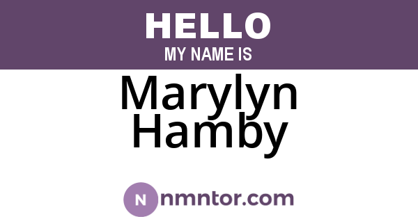 Marylyn Hamby
